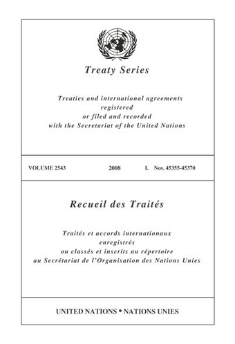 image of Treaty Series 2543