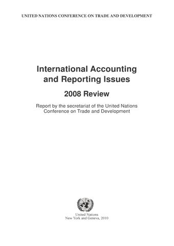 image of International Accounting and Reporting Issues - 2008 Review