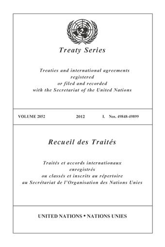 image of Treaty Series 2852