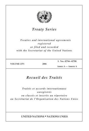 image of Recueil des Traités 2371