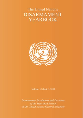 image of United Nations Disarmament Yearbook 2008: Part I