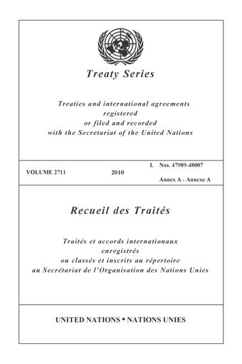 image of Recueil des Traités 2711