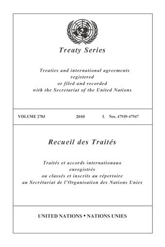 image of Treaty Series 2703