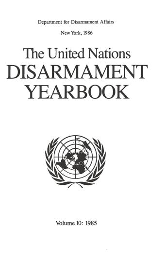 image of United Nations Disarmament Yearbook 1985
