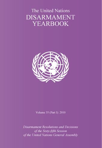 image of United Nations Disarmament Yearbook 2010: Part I