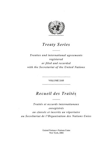image of Recueil des Traités 2105