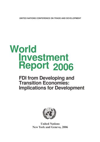 image of World Investment Report 2006