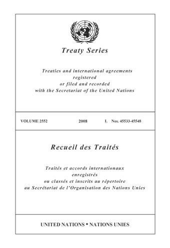 image of Treaty Series 2552