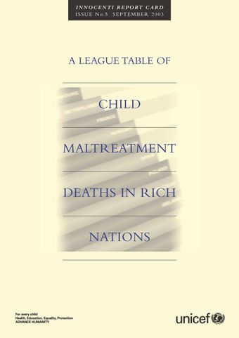 image of A League Table of Child Maltreatment Deaths in Rich Nations