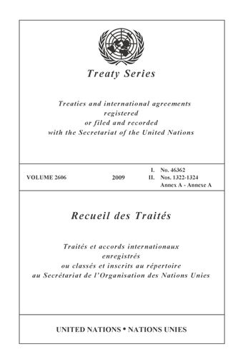 image of Treaty Series 2606