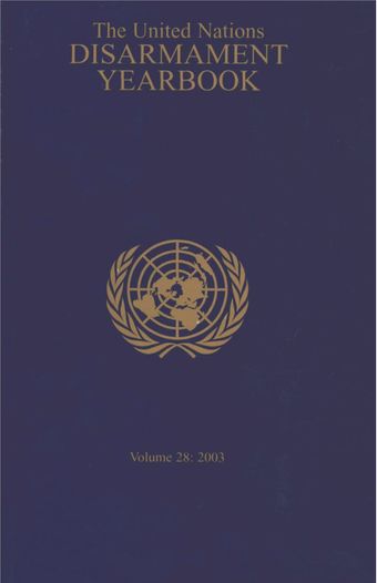 image of United Nations Disarmament Yearbook 2003