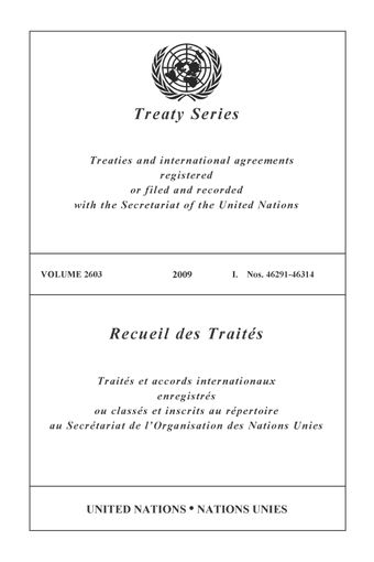 image of Treaty Series 2603