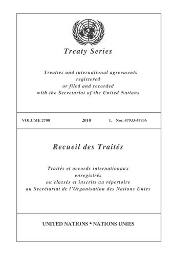 image of Treaty Series 2700