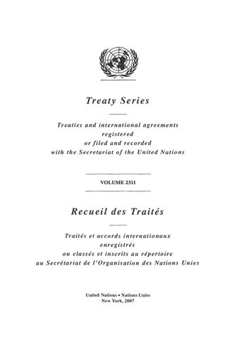 image of Recueil des Traités 2311
