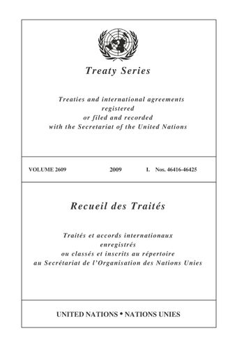 image of Treaty Series 2609