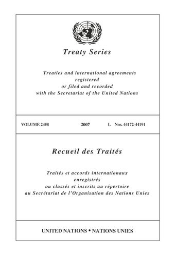 image of Recueil des Traités 2458