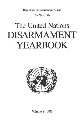 image of United Nations Disarmament Yearbook 1983