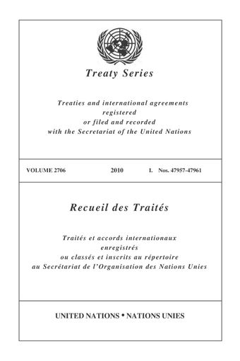 image of Treaty Series 2706