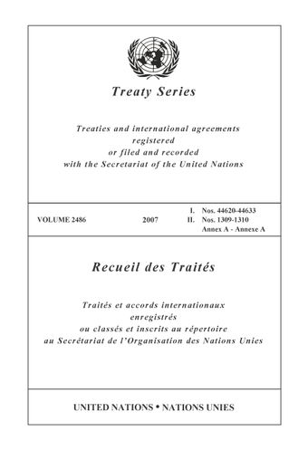 image of Recueil des Traités 2486