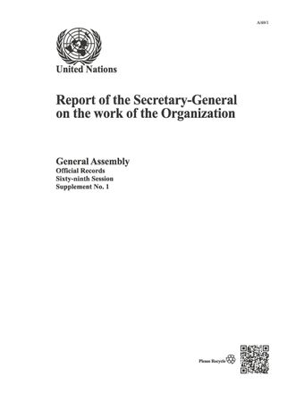 image of Report of the Secretary-General on the Work of the Organization 2014