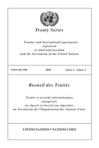 image of Treaty Series 2708
