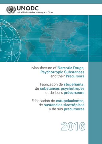 image of Fabricación de Estupefacientes, de Sustancias Sicotrópicas y de sus Precursores 2016