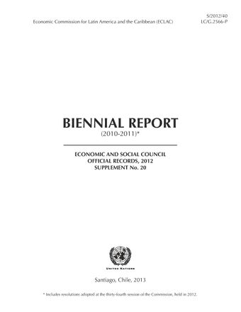 image of Biennial report (2010-2011) of the economic commission for Latin America and the Caribbean