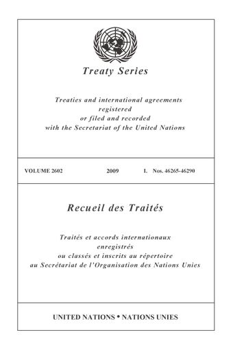 image of Treaty Series 2602
