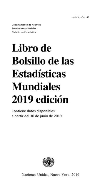 image of Libro de bolsillo de las estadísticas mundiales 2019
