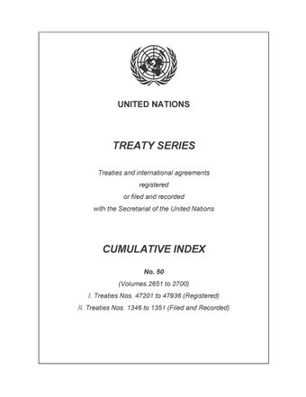 image of Treaty Series Cumulative Index No. 50