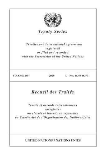 image of Treaty Series 2607