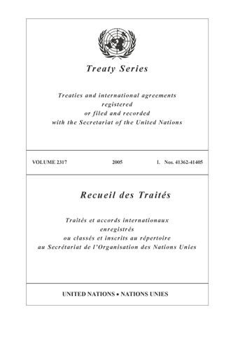 image of Recueil des Traités 2317