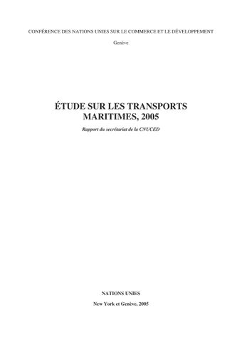 image of Étude sur les Transports Maritimes 2005