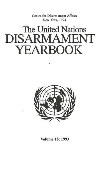 image of United Nations Disarmament Yearbook 1993