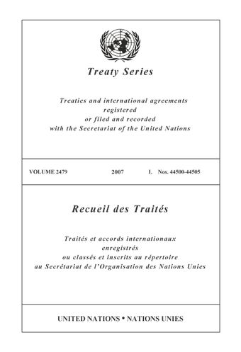 image of Recueil des Traités 2479