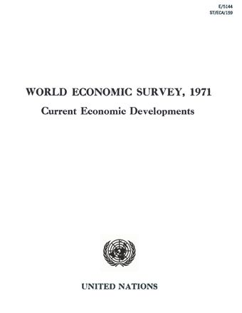 image of World Economic Survey 1971