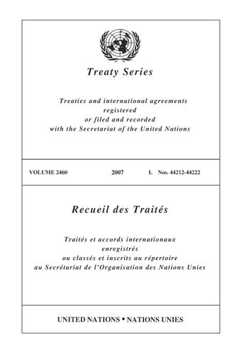 image of Recueil des Traités 2460