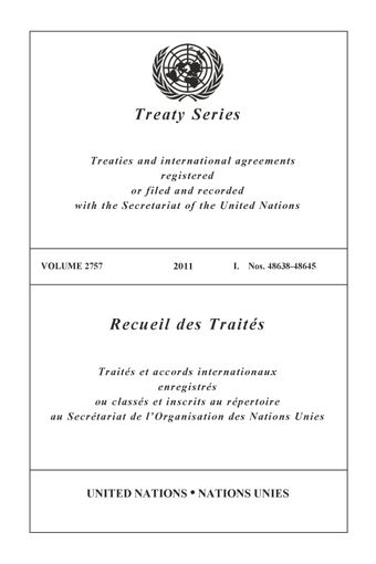 image of Recueil des Traités 2757