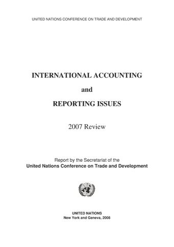 image of International Accounting and Reporting Issues - 2007 Review