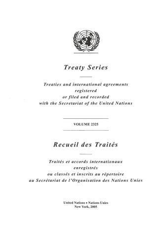 image of Recueil des Traités 2325