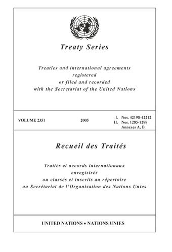 image of Treaty Series 2351