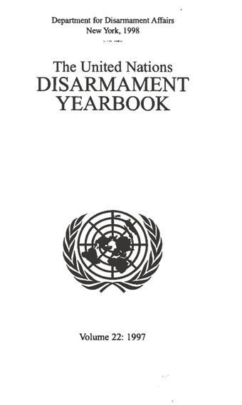 image of United Nations Disarmament Yearbook 1997