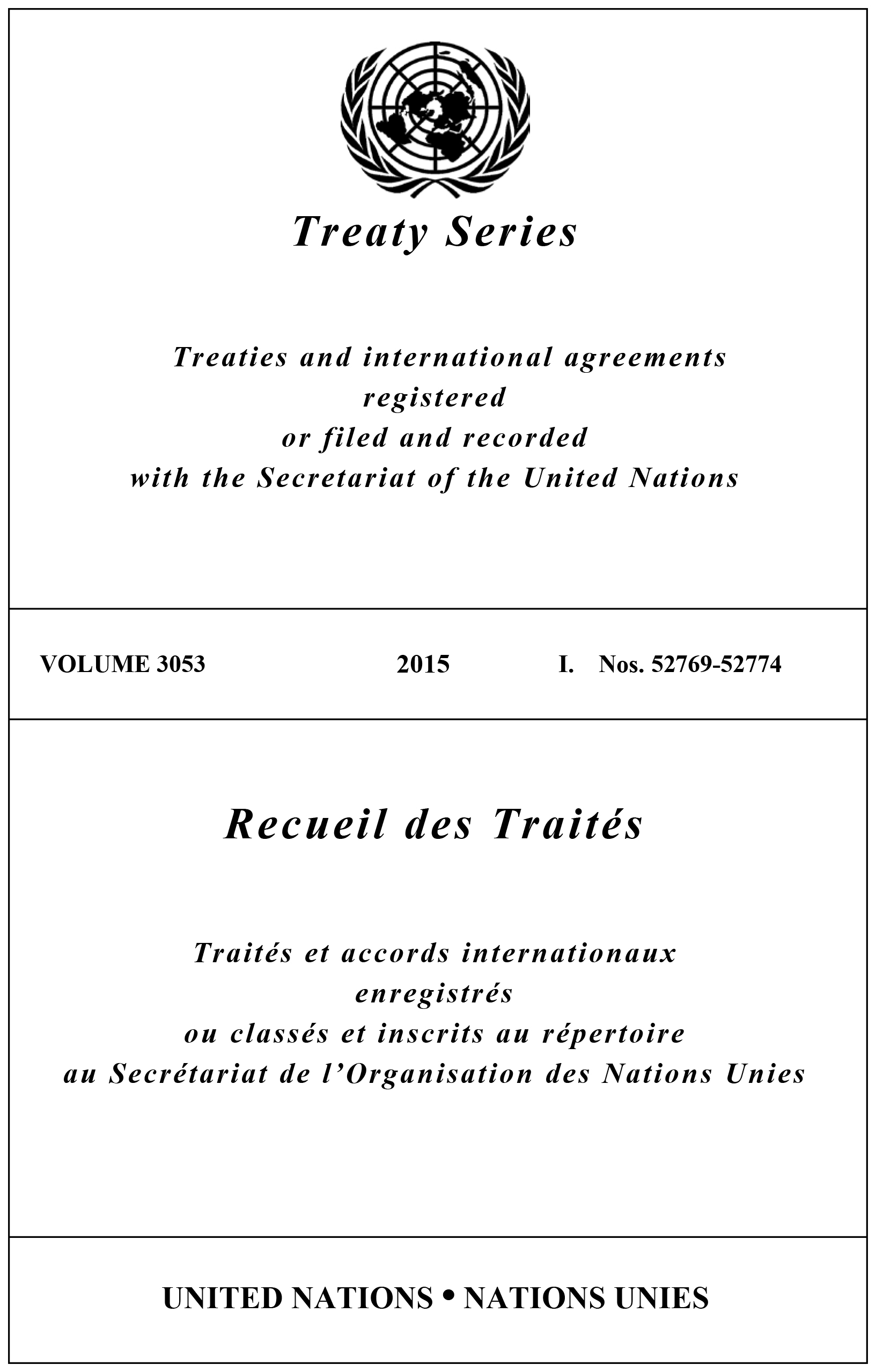image of Treaty Series 3053