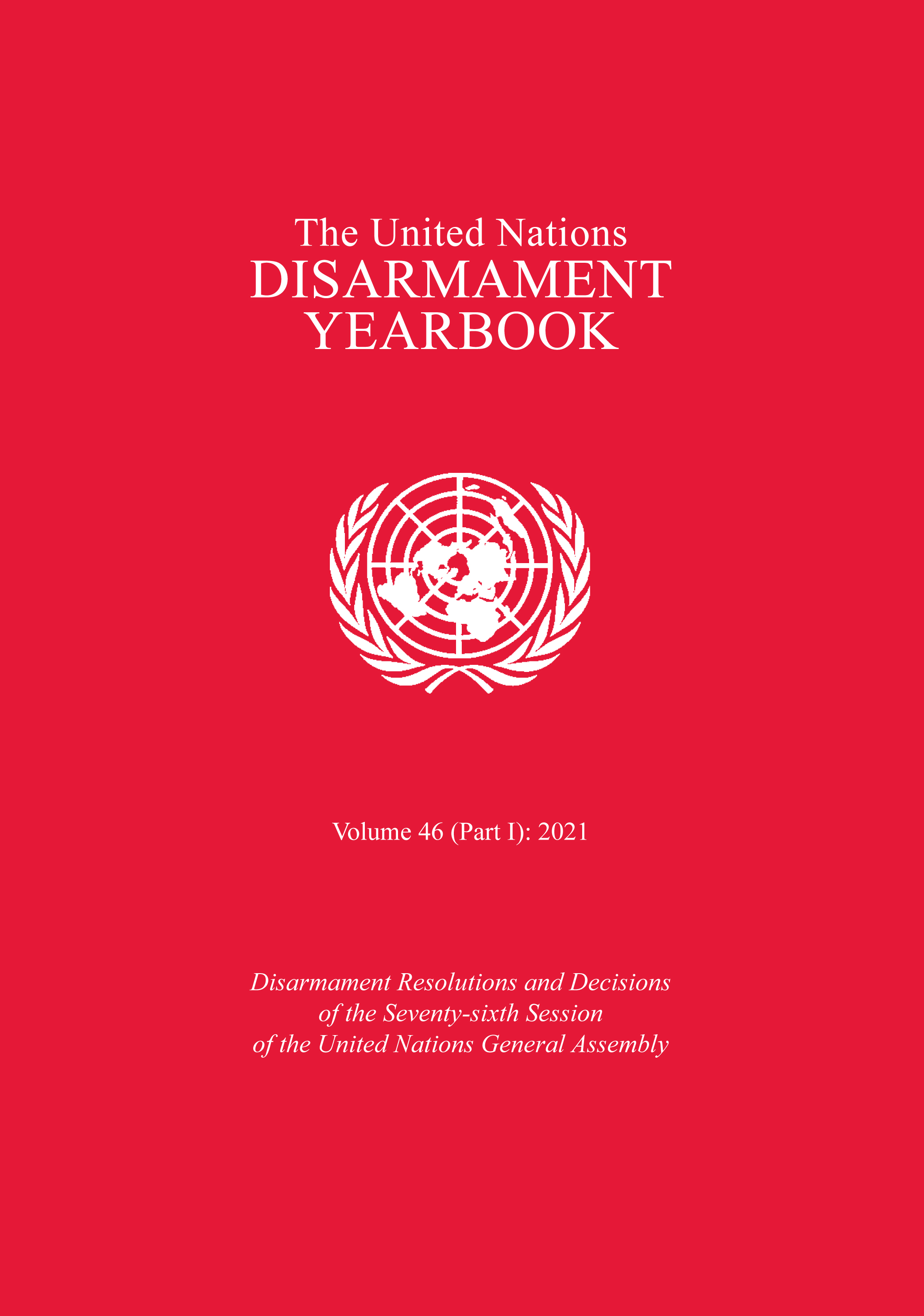 image of United Nations Disarmament Yearbook 2021: Part I