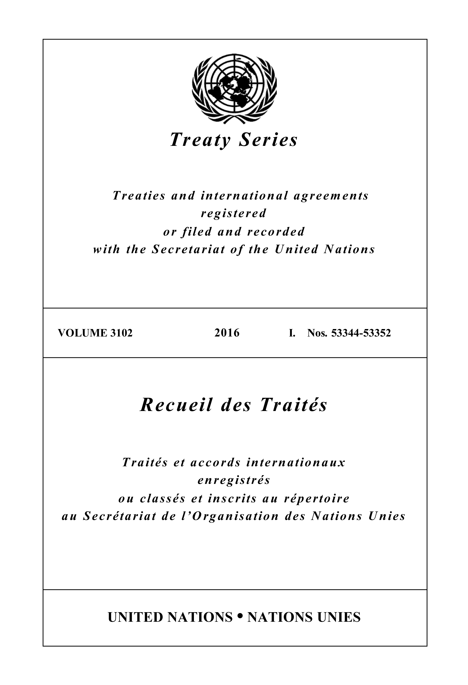 image of Treaty Series 3102