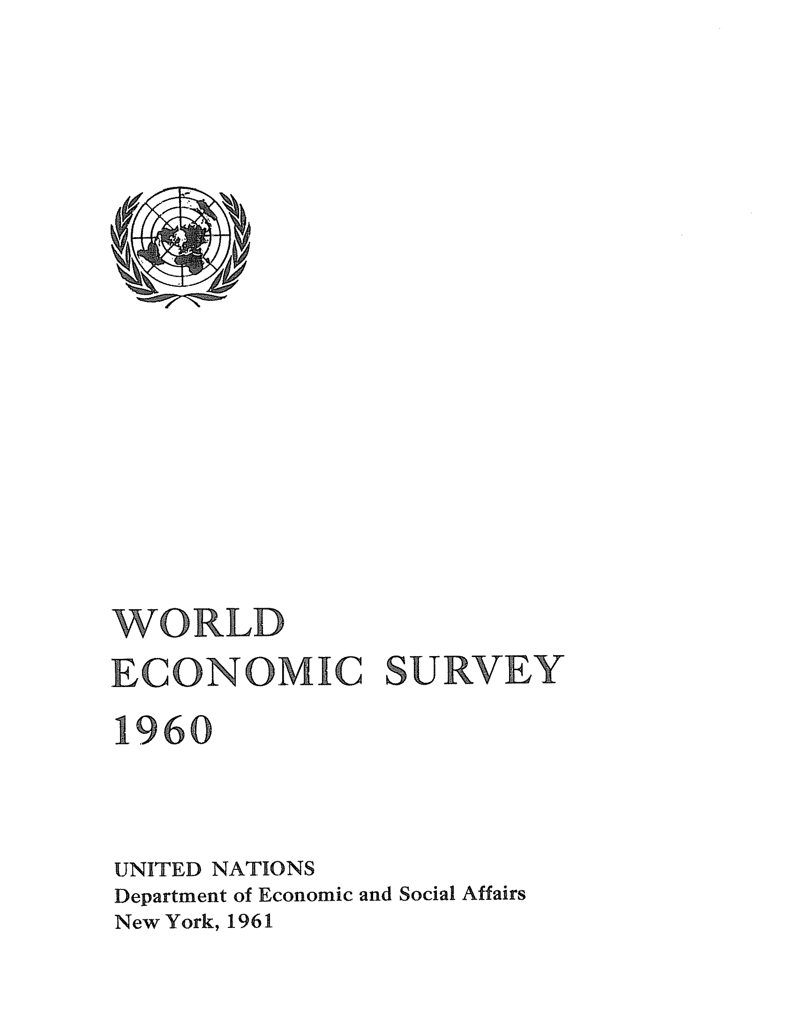 image of World Economic Survey 1960