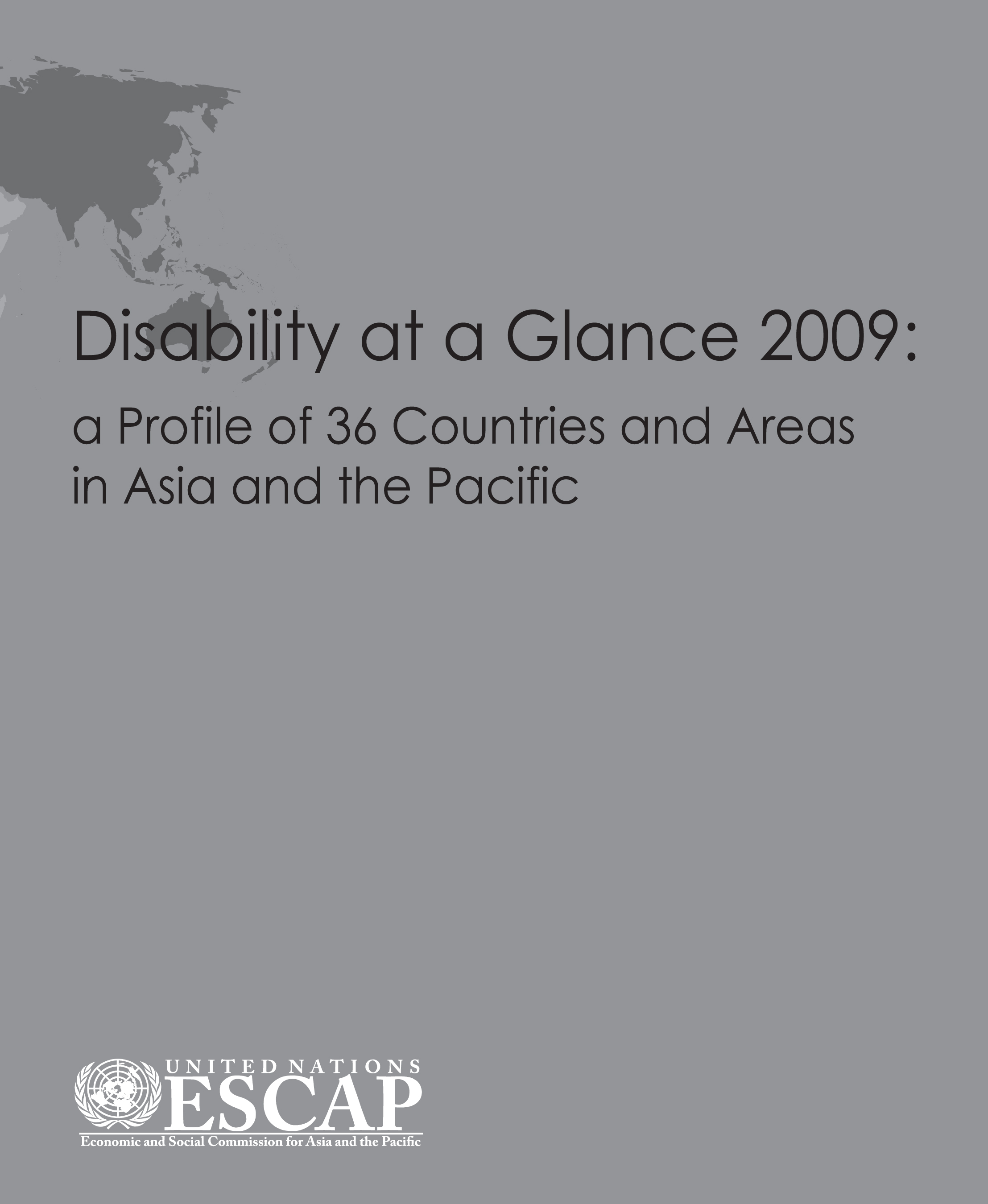 image of Disability at a Glance 2009