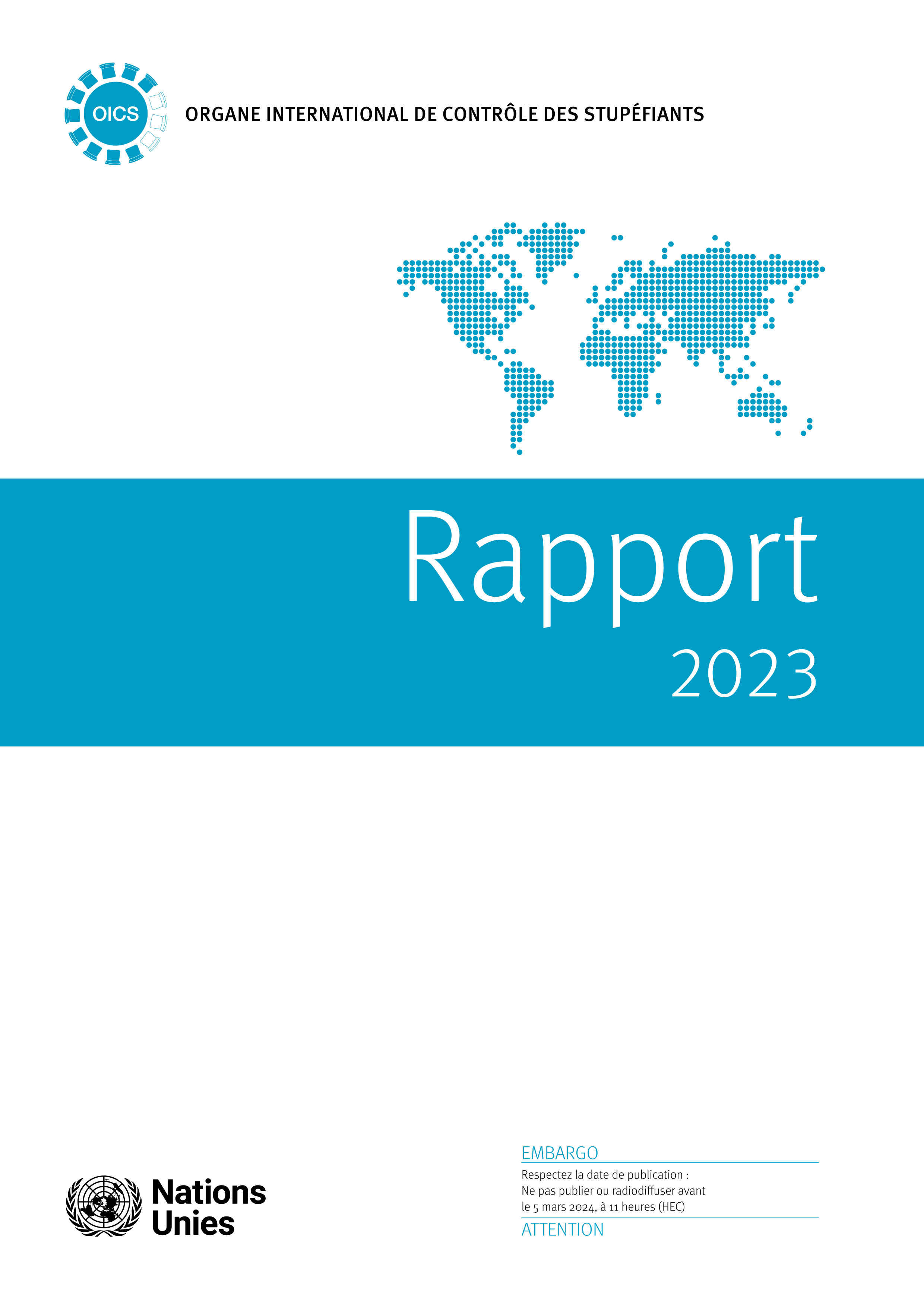 image of Rapport de l'Organe international de contrôle des stupéfiants pour 2023