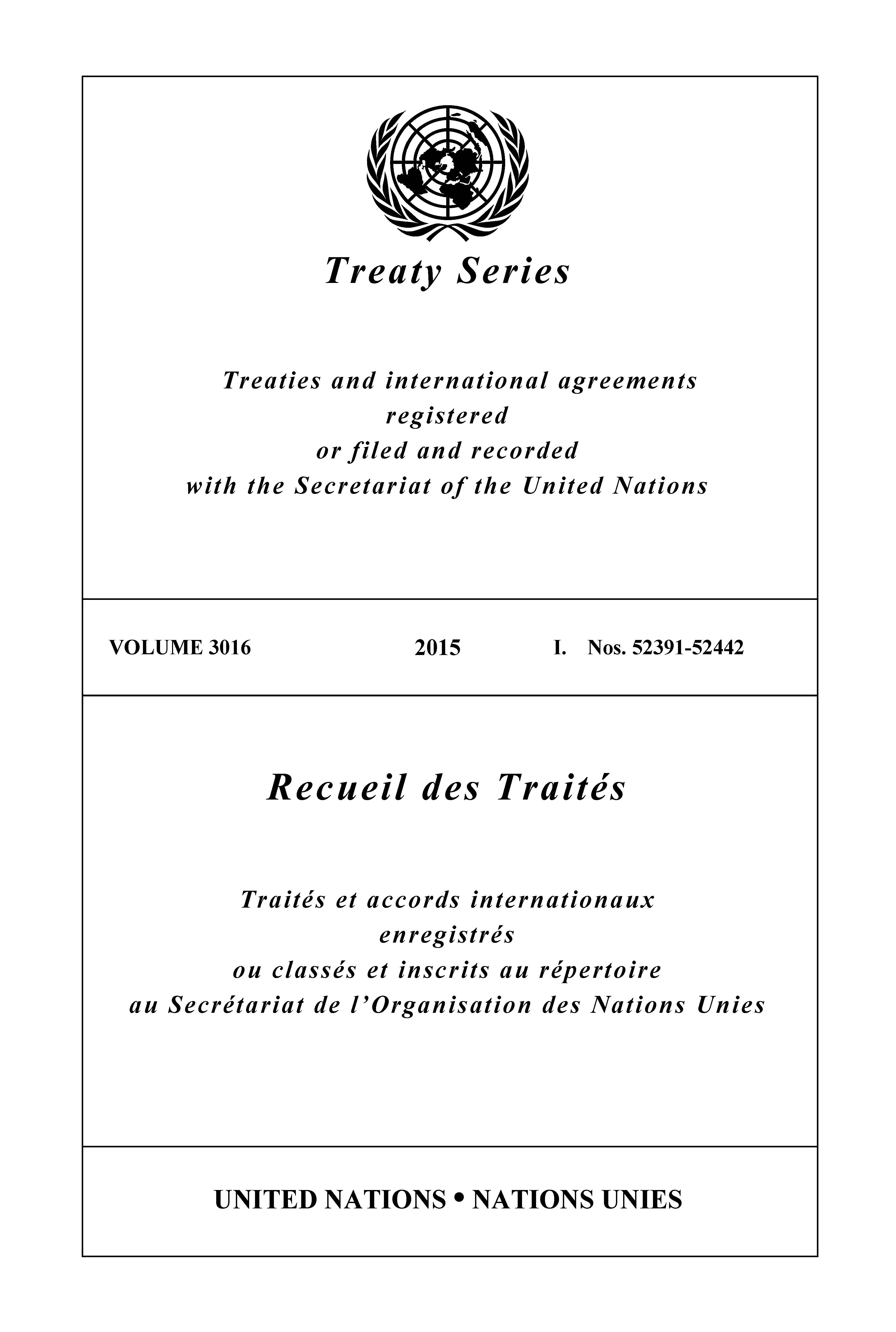 image of Treaty Series 3016