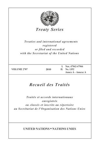 image of Treaty Series 2707